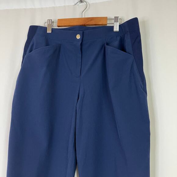 Zenergy by Chicos | Navy Windbreaker Material Pants Polyester Blend Chico 1/US 8 - Picture 2 of 8